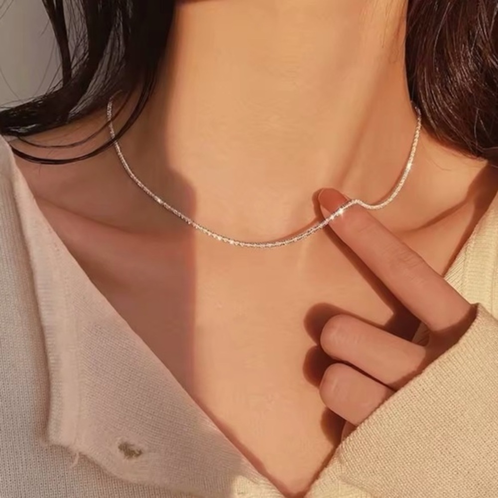 Elegant 925 Silver Necklace and Bracelet Set